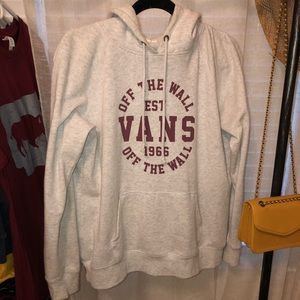 Vans light grey hoodie